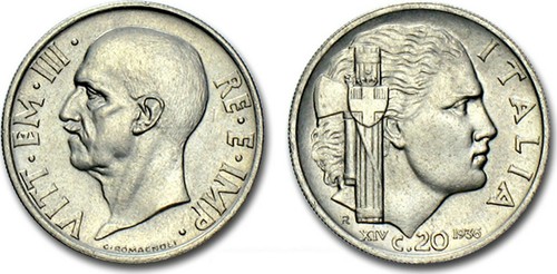 Centesimi impero 1939 - 20, 1939-1943